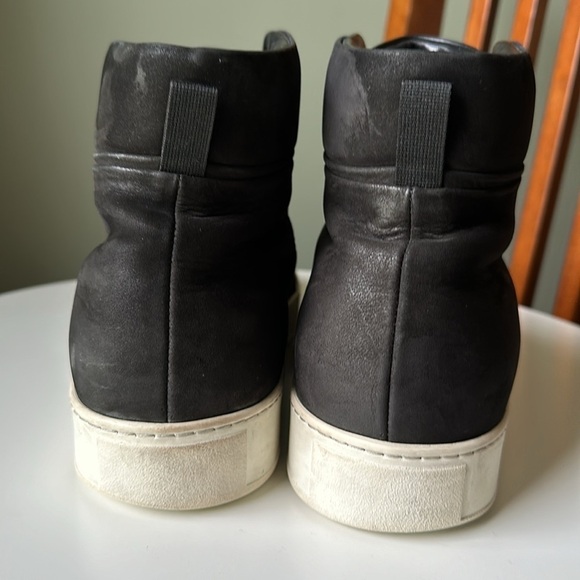 John Elliott Calfskin Leather High Top Sneakers - Picture 9 of 14